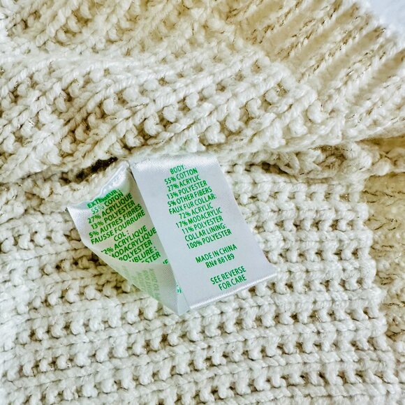 LIKE NEW LILLY PULITZER FAUX FUR METALLIC CABLE KNIT OPEN CARDIGAN - Picture 7 of 7